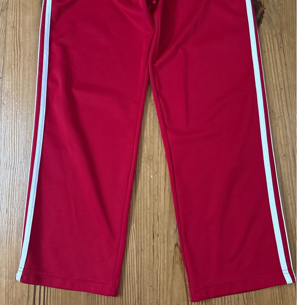 Athletic Works Track Pants Women Red Side Stripe Petite Medium 8/10 SIZE PM - Picture 3 of 6